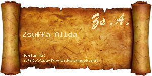 Zsuffa Alida névjegykártya